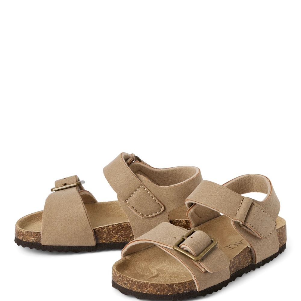 The Children's Place Tan Sandals with Adjustable Straps